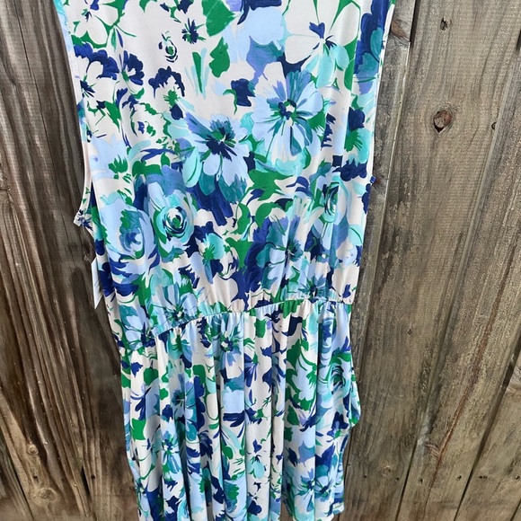 Haptics Floral blue and Green romper size 3X - Picture 5 of 8